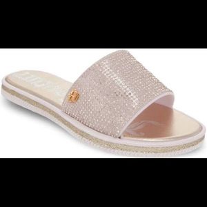 Juicy Couture “Yippy” Rose Gold + Pink Slides